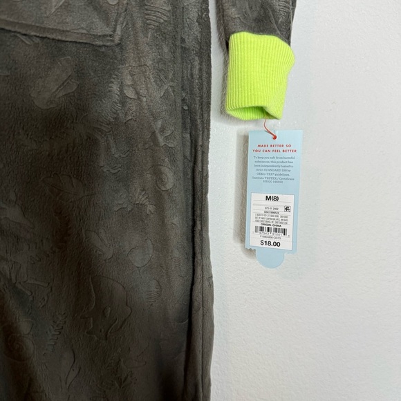 New Boys' Union Suit, Dino Fossil, Cat & Jack Size M (8) Color: Gray/Neon - Picture 3 of 8